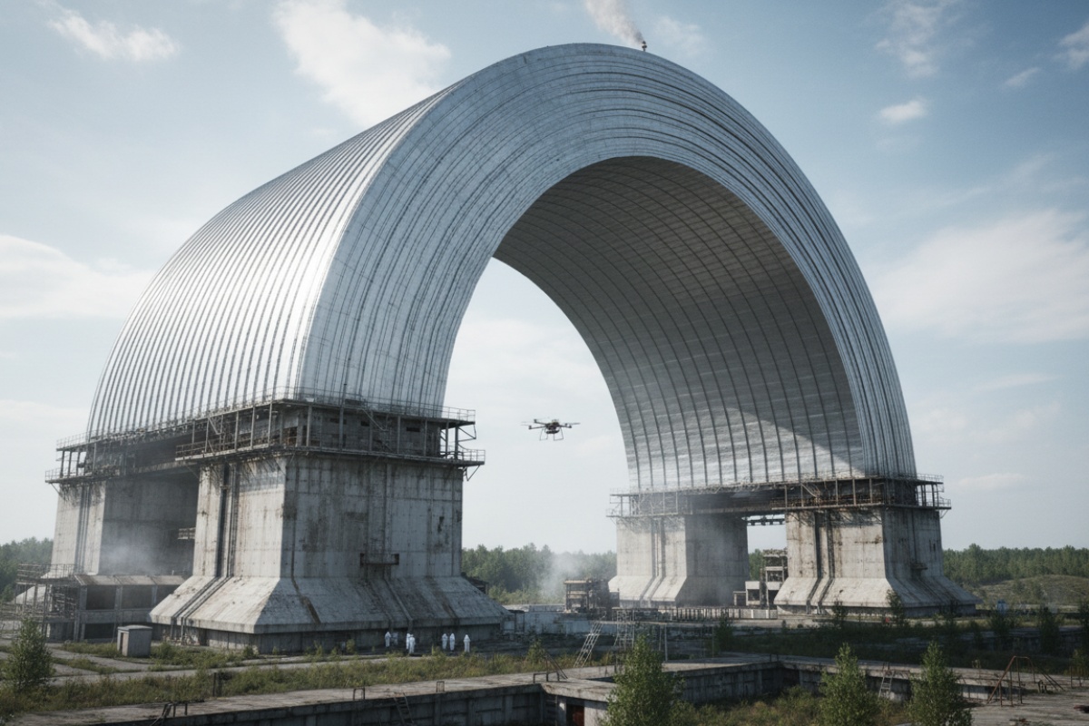 Dronas pramušė Černobylio 4-ojo reaktoriaus skydą. Dabar tai oficialiai problema: ji nebegali sulaikyti radiacijos detalių 2
