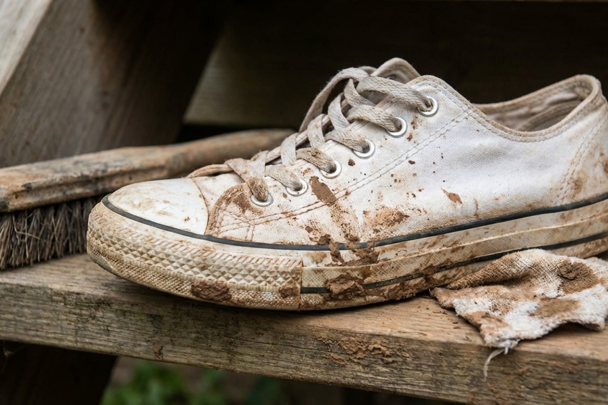 Kaip išvalyti baltus sportbačius, kad jie atrodytų kaip nauji, nededant jų į skalbimo mašinos detalę 1